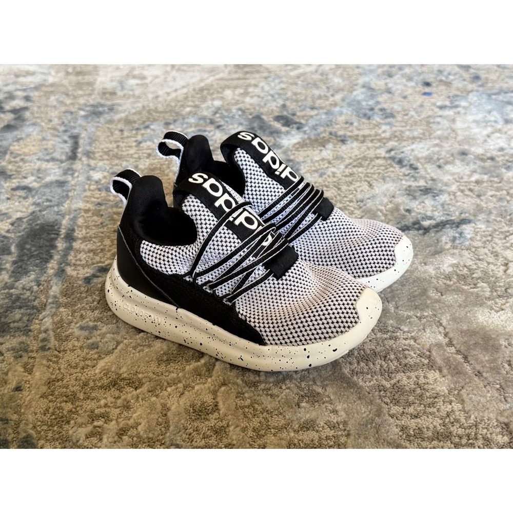 Adidas Lite Racer Adapt 4.0 Toddler Running Shoes Black White Size 9.5 Sneakers